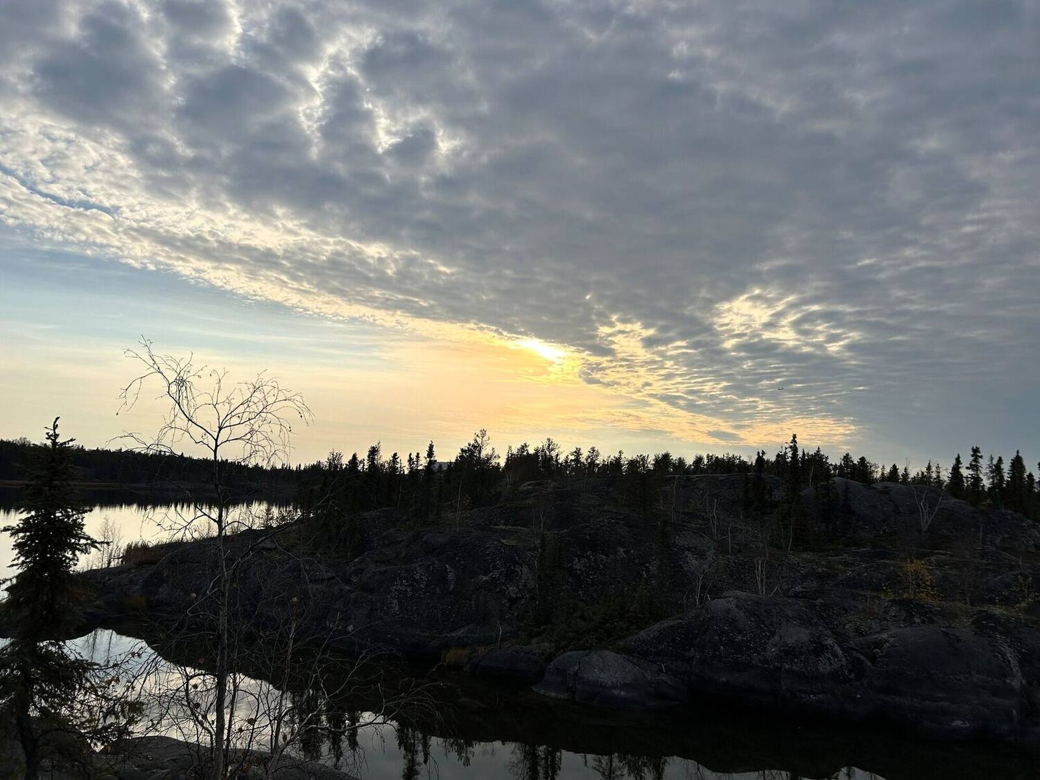 Sunset over Yellowknife, Northwest Territories